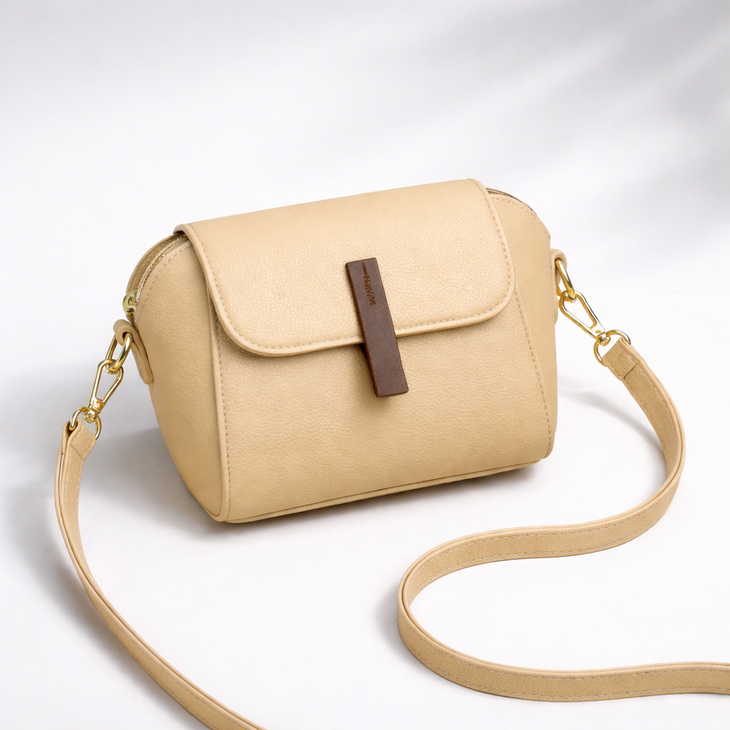 MINI FLAP CROSSBODY BEIGE