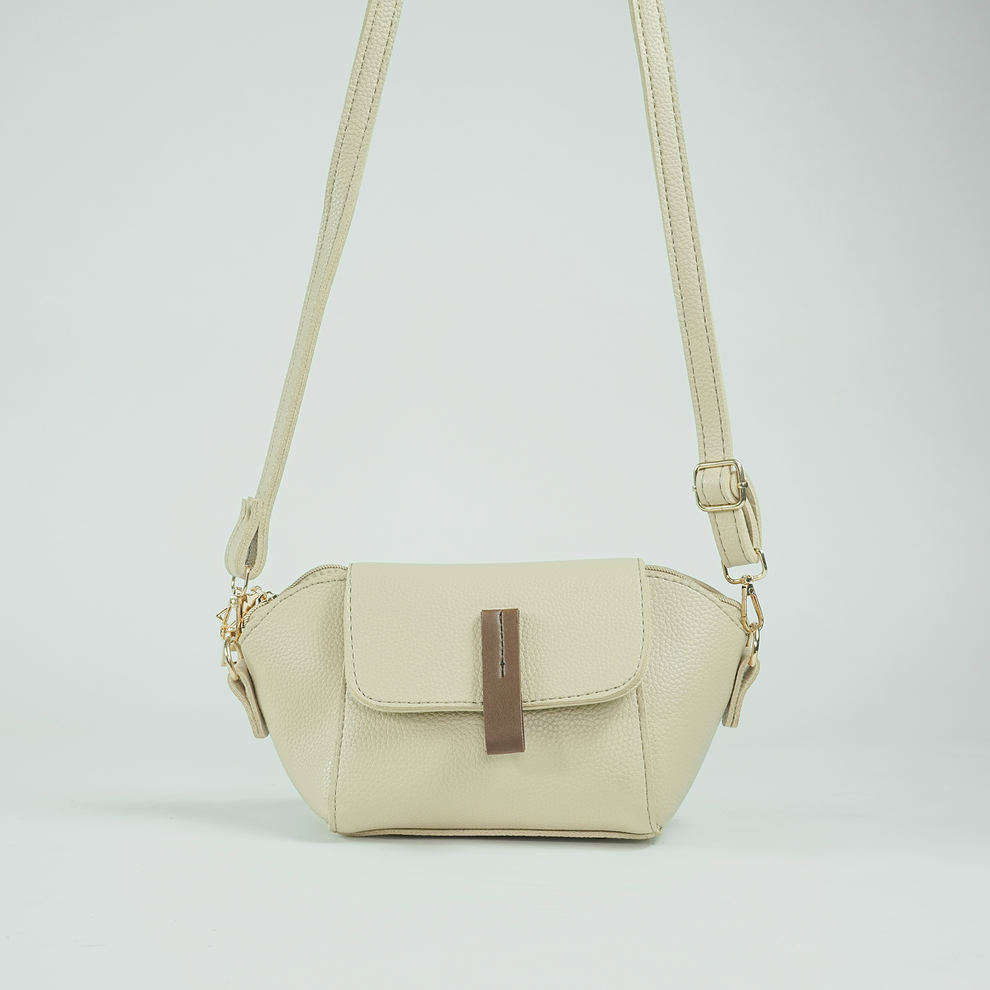 MINI FLAP CROSSBODY BEIGE